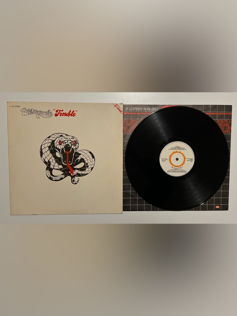Whitesnake Trouble LP European Press Made in EEC 062-61740 EX/VG+